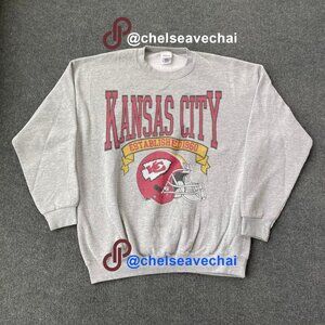 Vintage Kansas City Chiefs Football Sweatshirt, NFL Kansas City Chiefs Shirt Tee